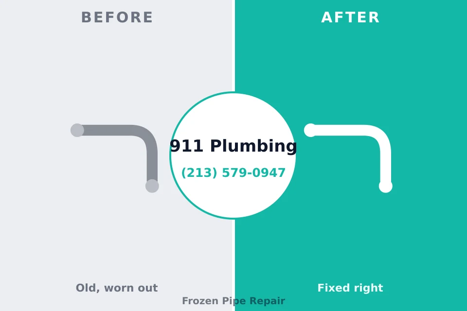 Before and after: plumbing repair Manti, UT